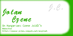 jolan czene business card